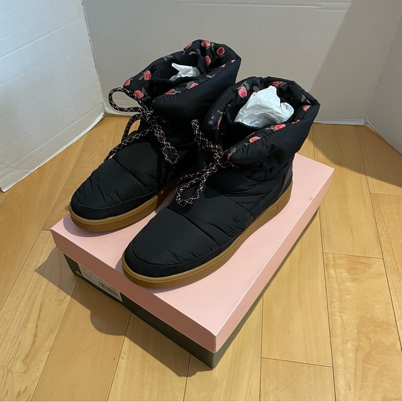 NIB kate spade cocoon nylon black booties - Picture 8 of 14